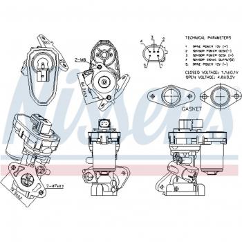 Nissens EGR Valve for Exhaust Gas Recirculation 98151
