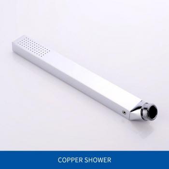 Elite Solid Brass Handheld Shower Set with Square Holder and Hose
