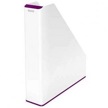 Leitz WOW Magazine File Dual Colour WhitePurple 53621062 56298AC