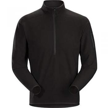 Camiseta L Arcteryx Delta Lt Negra con cierre de cuello