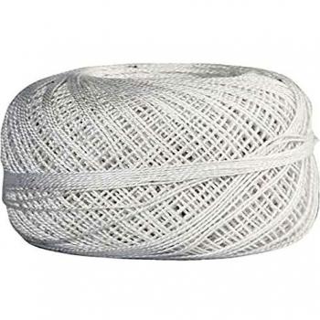 Boule de fil en coton blanc 20 g