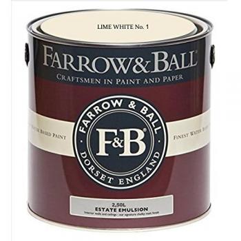 Farrow & Ball Lime White No.1 2.5L Estate Paint