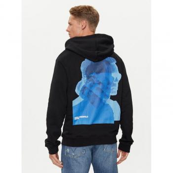 Karl Lagerfeld 246D1805 Schwarzes Jeans-Sweatshirt Regular Cut