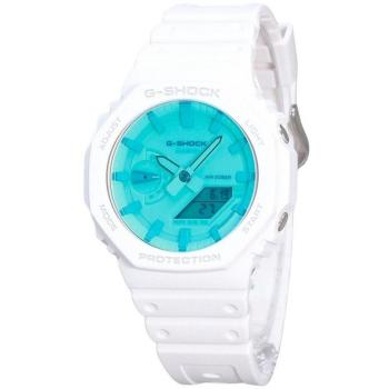 Montre Casio G-Shock 200M Homme Cadran Multicolore Bracelet Résine Blanche GA-2100TL-7A