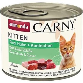 Comida para gato Animonda Carny Kitten Pollo, Ternera y Conejo 200 g
