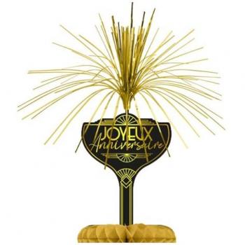 Plateau de centre en papier Gatsby 35 cm noir