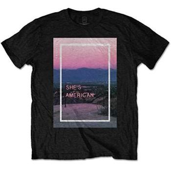 1975 Shes American Sunset Black T‑Shirt (Medium)