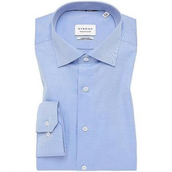 ETERNA MODERN FIT Cover Shirt blau unifarben