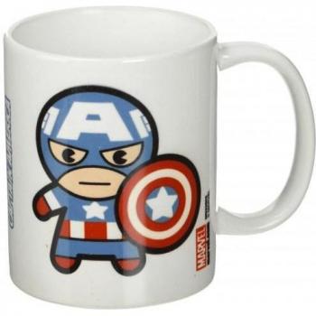 Tazza Marvel Capitan America Blu/Bianca