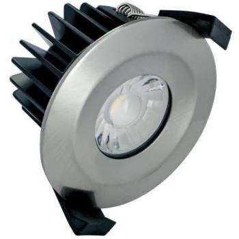 Satin Nickel 10W Integral LED Downlight – 830 lm, 70‑75 mm, 60°