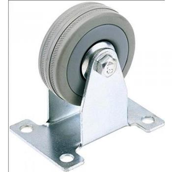 Draper 65482 100 mm-Diameter Fixed Plate Fixing Rubber Castor