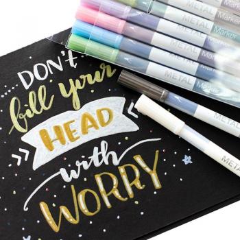 10 Pack Metallic Drawing Pens