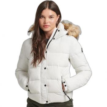 Giacca Superdry Invernale Vintage con Cappuccio Mid Layer Bianco M