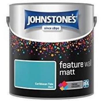 Johnstone's 389532 Feature Wall Matt Paint, Caribbean Tide, 2.5L