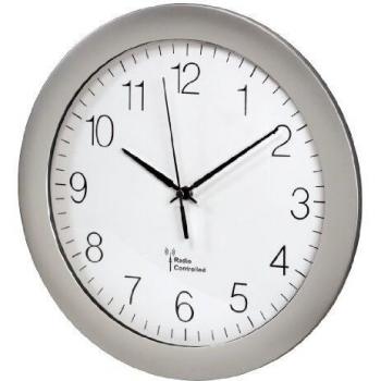 Hama Funk-Wanduhr silber 30cm