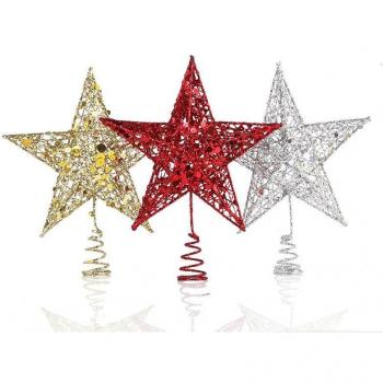 Árbol de Navidad 30 cm con Estrella Familiar y Sombreros