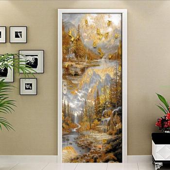 Décor mural pour porte de chambre à coucher