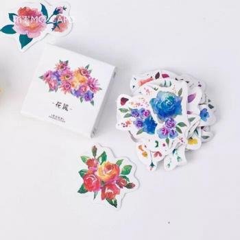 Pegatinas de Flores Kawaii para Decoración de Diarios y Planificadores