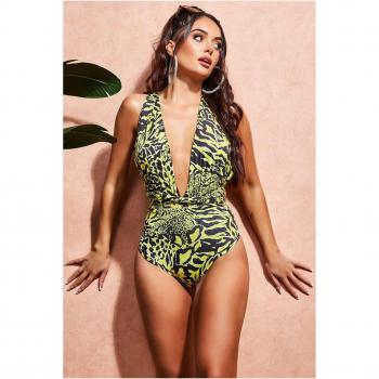 Animal Print Multiway Swimsuit by Goddiva in Size Small