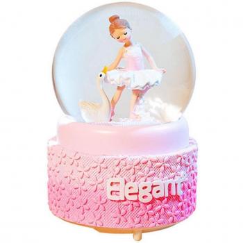 Caja Musical de Vidrio con Efecto Nieve
