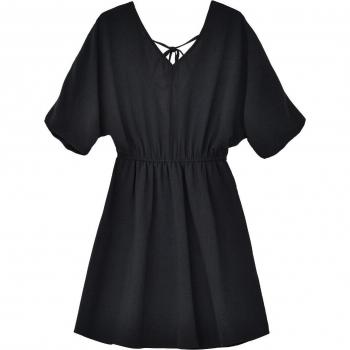 Robe d'enfant à dos nu et manches courtes