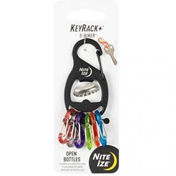 Nite Ize KeyRack mit Flaschenöffner und 6 S-Biner