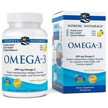Ácido Alfa‑Omega 690 mg – 60 perlas aromatizadas con limón