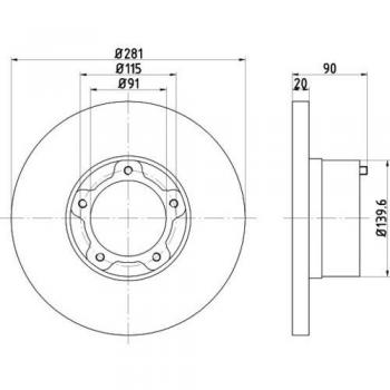 Hella 8DD 355 100-901 Vehicle Brake Disk