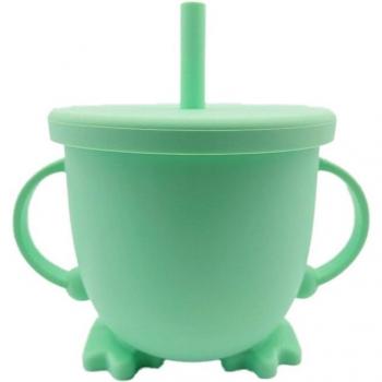 Taza de aprendizaje con paja de silicona