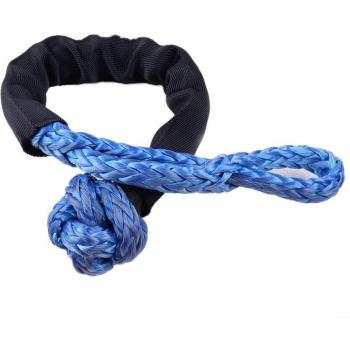 2pcs 33000 lbs Blue Synthetic Towing Recovery Straps