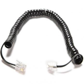 Straight 30cm Phone Cord with 2m Receiver Cable