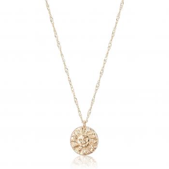 VIH Aoyama Sonne-Mond-Halskette aus K10 Gelbgold