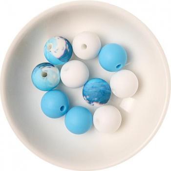 10 Count 12mm Silicone Teething Beads for DIY