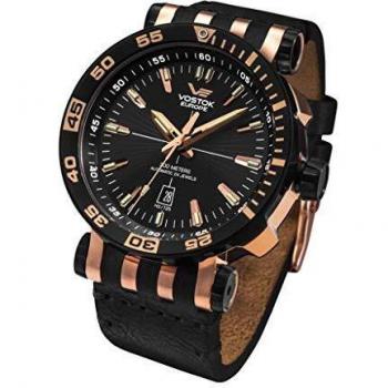 Vostok Energia Rocket Automatik 575E282 – Herren, 48 mm, 30 ATM, Edelstahl & Leder/Silicone
