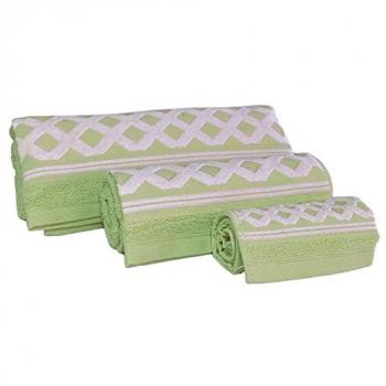 Set de serviettes de bain Wellhome WH0558 – Variété 50x30 cm, 100x50 cm, 150x100 cm