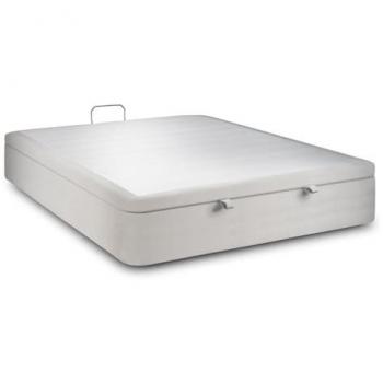 Sommier Coffre Velours Gris Clair 180x200 H39cm