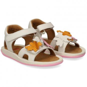 Camper Twins Sandalo in pelle bianca per bambini, taglia 23