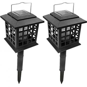 Lot de 2 Lampes LED Solaires Toilinux – Anti-moustique, couleur noire