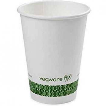 Vegware LV-12 hot cup, 12 oz, white (Pack of 1000)