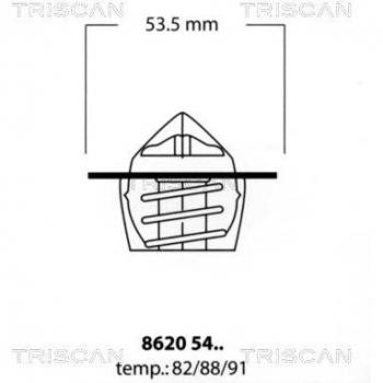 Thermostat 88 Boîtier séparé TRISCAN 8620 5488