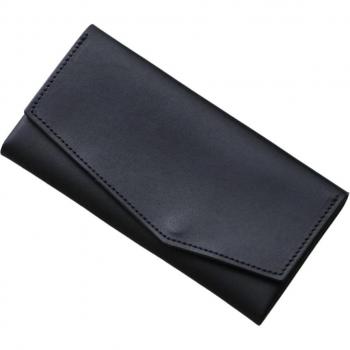 Cartera Compacta Longitud Extra de Cuero Natural