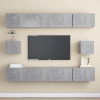 Muebles de sala 6 piezas gris hormigón