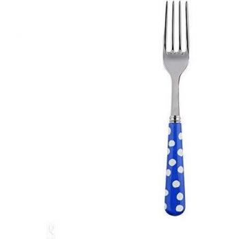 Lapis Blue Dot Salad Fork – Sabre White 19 cm