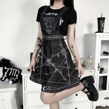 Black Gothic Lolita Strap Dress