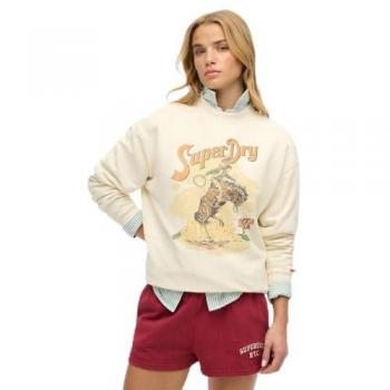 Sudadera casual Superdry para mujer en color beige