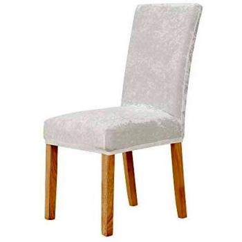 White Velvet Dining Chair Covers