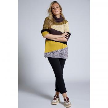 Maglione dolcevita in cotone biologico, Donna, Grigio, Taglia: 60/62