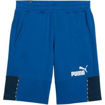 Pantalones Puma Essentials Block X Tape Azul Masculino