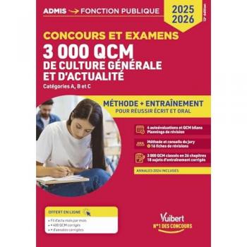 3000 QCM de culture générale et d'actualité