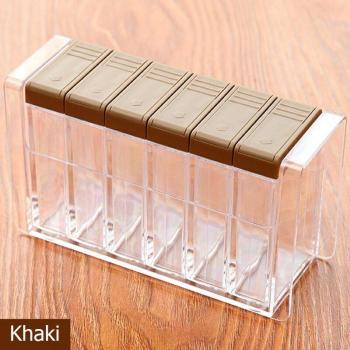Estuche de Almacenamiento de Especias: Tarros Claros con Tapas Luminiscentes – Pack de 6